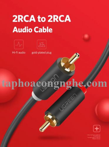 Ugreen 50285 0.5M màu Đen Cáp âm thanh Bông sen 2 ra 2 dương AV104 30050285